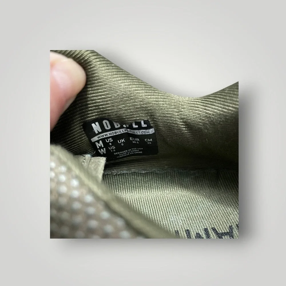 NOBULL Trainer Women 7.5 Army Green SuperFabric Training‎ Sneakers Workout Shoes